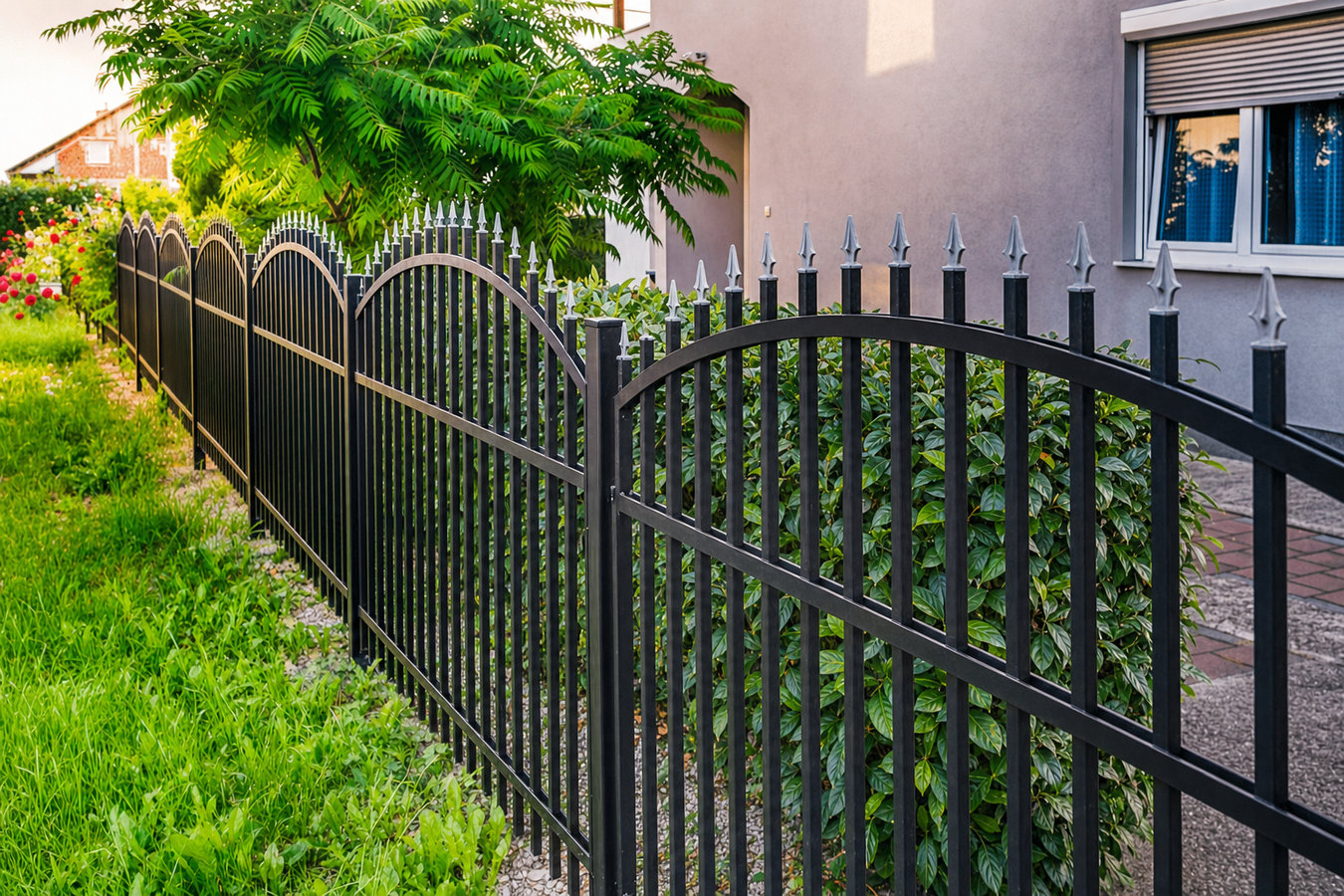 Ornamental iron fence installation in Fortuna Foothills, AZ